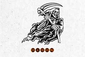 For other uses, see death (disambiguation). Silhouette Grim Reaper Horror Svg Clipart 1261939 Illustrations Design Bundles