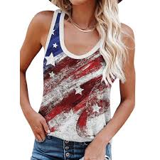 ★ please dont put it in the dryer, recommended to hand/machine wash with cold water, do not dry clean or bleach. Justvh Justvh Women S American Flag Sleeveless Tank Tops 4th Of July Stars Stripes T Shirts Walmart Com Walmart Com