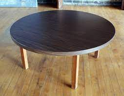 Best prices linh laminate coffee table by. Mcm Style Round Laminate Coffee Table Salvage One