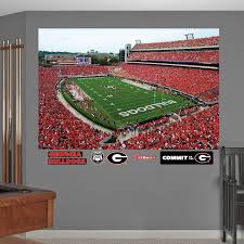 Georgia Bulldogs 2013 Sanford Stadium Mural Georgia Bulldogs Georgia Bulldog Room Bulldog