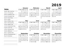 Here's an example of how you might create a calendar 2020 printable with holidays malaysia. 2019 Calendar Templates Download 2019 Monthly Yearly Templates With Holidays