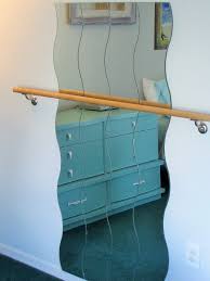Ikea Wavy Mirrors 2 Banister Things Screwed Into The Wall And A Closet Pole A Ballet Barre Cuartos