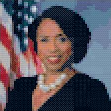 Ayanna Pressley cross-stitch pattern
