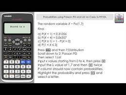 Poisson Probability Distribution Pdf List On Casio Classwiz Fx 991ex Fx 570exthe Calculator Guide Calculator Probability Scientific Calculators