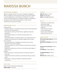 Lead evaluation and analysis of designs produced by direct reports. Mechanical Design Engineer Resume Example Myperfectresume