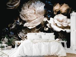 Check spelling or type a new query. Black Floral Wallpaper Cream Rose And Peony Design About Murals