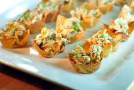 Enjoy these chicken salad cups as a fun appetizer or brunch snack. Chicken Salad In Wonton Cups Married With Style