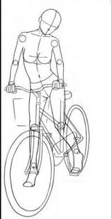 Girl With A Bicycle Bisiklet Boyama Kara Kalem Portre Eskiz
