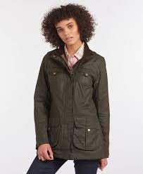 Barbour Lightweight Defence Waxed Cotton Jacket In Olive Barbour