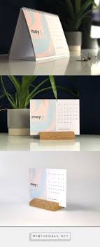 2021 Desk Calendar With Holder Abstract Calendar With Wooden Etsy Graphic Design Calendar Desk Calendar Design Desk Calendars