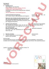 Ziel dieser texte ist es, neutral über einen vorgang zu informieren , ohne ihn besonders. Arbeitsblatt Der Bericht Deutsch Texte Schreiben