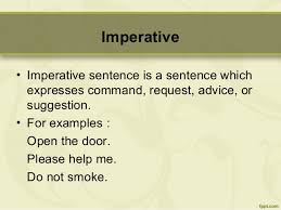Unfortunately, indirect speech isn't as simple as direct speech, but once you understand the sentence if we want put this sentence in direct speech we can simply quote what was said, below is an example of a. Advanced Grammar Reported Speech Imperative