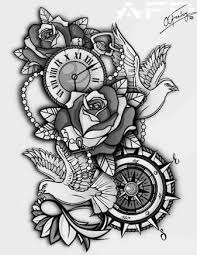 Bird And Rose Tattoo Designs Resultado De Imagem Para Clock Tattoo Designs Tattoo Sleeve Designs Half Sleeve Tattoos Designs Half Sleeve Tattoo