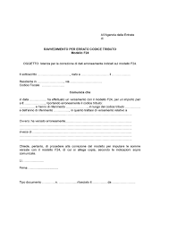 Agenzia per l'accredito alla tesoreria competente. Istanza Correzione Dati Errati F24 Doc Scaricabile