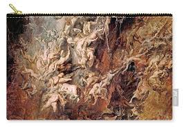 A world of hybrids between humans, demons and angels, a world where being pure blood even if just 100% human can bring death upon you unless you buy your own head at the black market. The Fall Of The Damned Carry All Pouch For Sale By Peter Paul Rubens