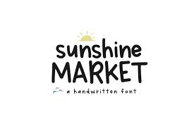 Sunshine Market A Handwritten Font 257009 Regular Font Bundles Print Fonts Handwritten Fonts Lettering Fonts
