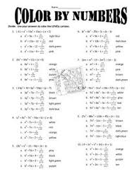 Polynomial Division Color By Numbers Polynomials Math Methods Polynomials Activity