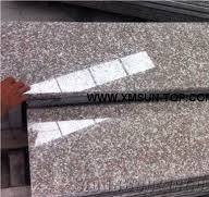 G664 Granite Steps/Luna Pearl Granite Stair/Vibrant Rose Granite Stair  Treads/Violet Granite Stair Riser/Purple Pearl Granite Steps/Polished  Sunset ...