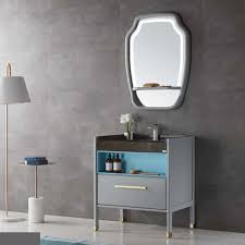 Buy products such as mainstays farmhouse 17.75 inch single sink bathroom vanity with top, assembly required at walmart and save. Modern Bathroom Vanity Designs Led Mirror Cabinet Marble Top Bathroom Cabinet Bathroom Vanitybathroom Furniture Vanities Aliexpress
