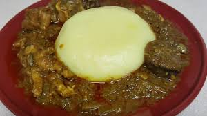 Boil the meat with knorr cubes, salt, onion. Palm Butter And Fufu Youtube