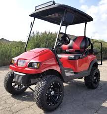 Custom Club Car Golf Cart 48v Electric Lifted With Phantom Body Flip Seat Rims Led Light Bar