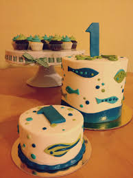 Fish birthday cakes via s your homemade Mod Fish Birthday Cake Main Made Custom Cakes