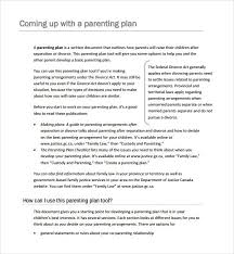 Parenting Plan Examples In 2020 Parenting Plan Parenting Plan Custody Parenting