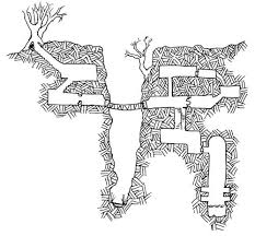 The cave goblin gains a +1 bonus to its intelligence and wisdom modifiers for each cave goblin within 40 ft. Friday Map Goblin Gully A Deadly One Page Dungeon Dyson S Dodecahedron