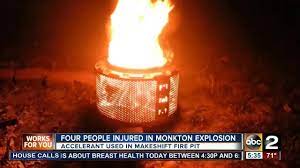 Fire pits are generally built with different kinds of rocks, bricks, concrete blocks, and other materials. Four Injured After Fire Pit Explosion In Monkton Youtube