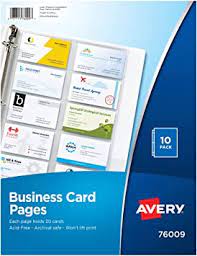 Each card has a green border and room for your business logo. Amazon Com Avery Clear Business Card Organizer Pages For 3 Ring Binder Pack Of 10 Holds 200 Cards Total 76009 Everything Else