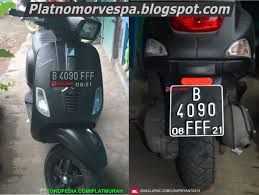 Plat Nomor Vespa Unik Custom Modifikasi Plat Nomor Vespa
