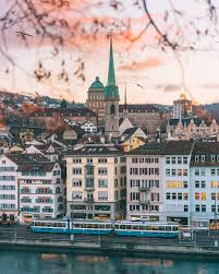 Zurich Tourism On Instagram Zurich Winter Sunrise Anyone Wonguy974 Shows You That A Zurich Winter S Day Do Switzerland Cities Switzerland Travel Zurich