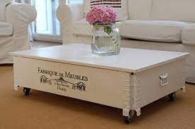 Einfach eine tolle auswahl an möbeln aus den bereich vintage, diy und shabby chic! Li Il Couchtisch Truhe Holzkiste Vintage Shabby Chic Landhaus Weiss Couchtisch Truhe Couchtisch Couchtisch Vintage