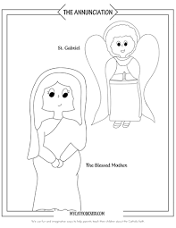 For even more sheet relevant to the sheet above your kids can explore the below related images segment at the angel appears to mary and she bow under him coloring pages. The Annunciation My Catholic Kids