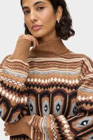 ALIGNE Fair Isle Roll Neck Jumper