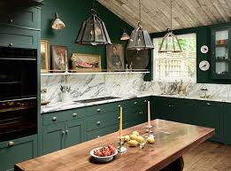 Bored Of White Kitchens Discover The Cabinet Color Trending Now Green Kitchen Cabinets Kitchen Cabinet Design Interior Design Kitchen