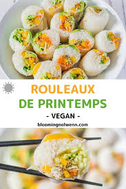 Rouleaux De Printemps Vegan Sans Gluten Blooming Nolwenn Recette Rouleau De Printemps Vegan Rouleau De Printemps Recettes De Cuisine