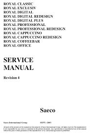 Daily rinse the milk circuits by placing the milk tube into a jug filled with fresh water, and pressing the button for frothing milk. Saeco Classic Service Manual Pdf Download Manualslib