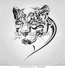 image vectorielle de stock tete d une panthere en ornement floral 1463858261 art vectoriel dessin noir et blanc mandala animaux coloriage tornade