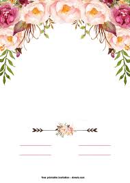 Free printable baby shower cards templates. Free Printable Boho Chic Flower Baby Shower Invitation Templ Flower Baby Shower Invites Free Printable Baby Shower Invitations Baby Shower Invitation Templates