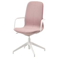White desk chair no wheels. Langfjall Scaun De ConferinÅ£Äƒ Cu BraÅ£e Gunnared Roz Maro Deschis Alb Ikea In 2021 Pink Desk Chair Desk Chair Desk Chairs No Wheels