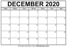 Printable December 2020 Calendar Templates 123calendars Com We will never ask you for money. printable december 2020 calendar