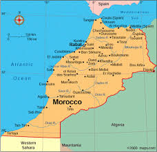 If you zoom really far in on a map of morocco, you'll notice a little wedge of land that doesn't belong to morocco at all. Map Of Morocco Morocco Is Across From Spain And Next To Al Flickr
