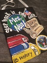 Teacher Door Sign Hanger History Teacher Door Sign History Teacher Classroom Middle School Classroom Decor History Classroom