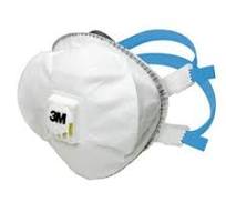 3M 8825+ FFP2 Non Reusable Dust Mask - With valve, soft inner face seal -  White - Case of 5 pcs.