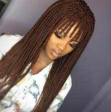 35 Medium Box Braids Style Ideas Trending Now Thrivenaija Hairstyles With Bangs Box Braids Styling Braids Hairstyles Pictures