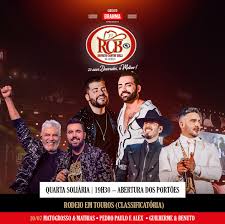 ARRASTA PARA O LADO ↔️ Programações dos shows do RCB Lembrando que a ordem  dos shows pode ser alterada sem aviso prévio! Quarta-feira - Matogrosso &  Mathias - PPA - Guilherme e