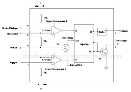 The image shown below represents the internal schematic of a standard ic 555. Ic 555 Design Note Mohan S Electronics Blog