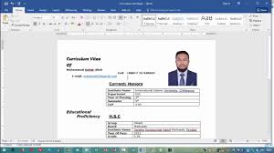 How to write a curriculum vitae (cv) for a job in 2021. How To Make Cv With Format Simple Bio Data Curriculum Vitae Bangla Tutorial 2019 Ms School Youtube