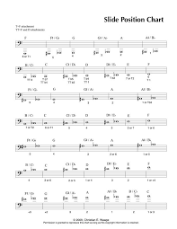 Bass Trombone Slide Position Chart